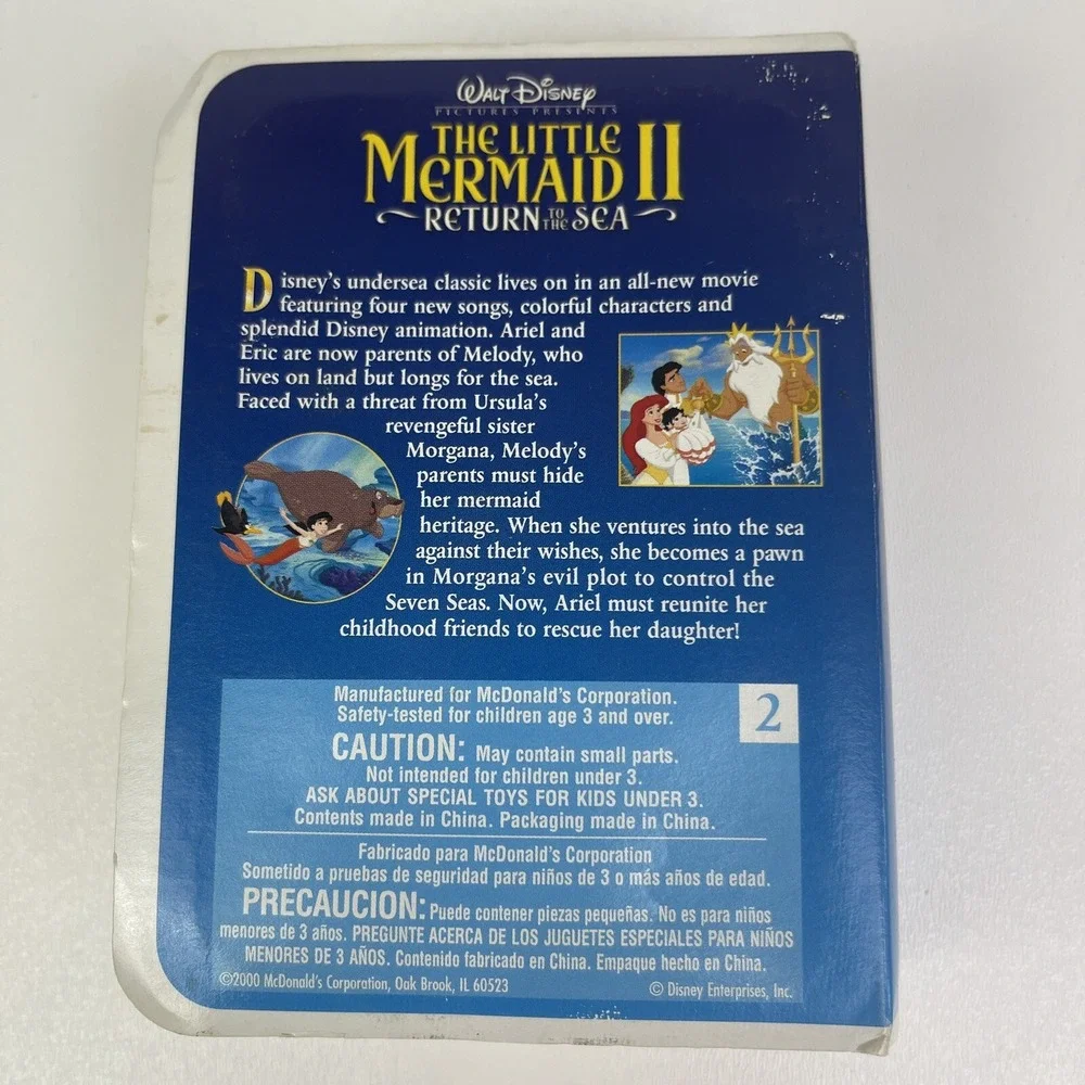 2000 McDonalds Disney Masterpiece Little Mermaid II VHS Box Penguin Happy Meal